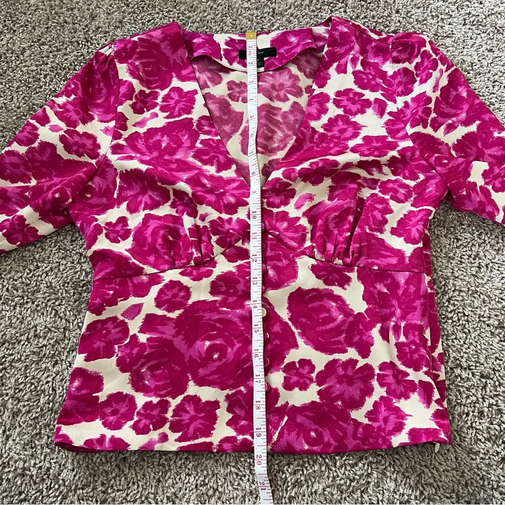 {J.Crew} Floral Satin Blouse - Picture 10 of 10